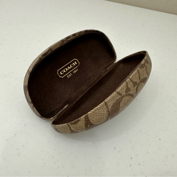 Coach Monogram Brown Clamshell Eyeglasses or Sunglasses Hard Case - Picture 12 of 13